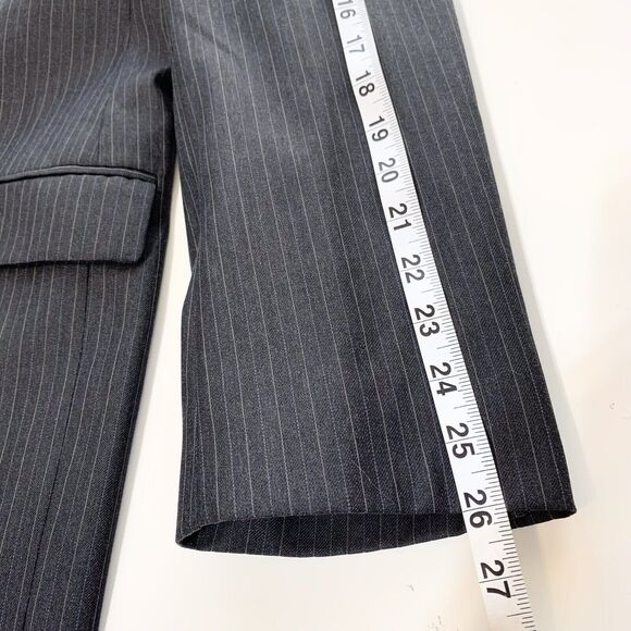 Lauren Ralph Lauren Mens 46L Blazer Jacket Gray Pinstriped 2 Button - Picture 13 of 13